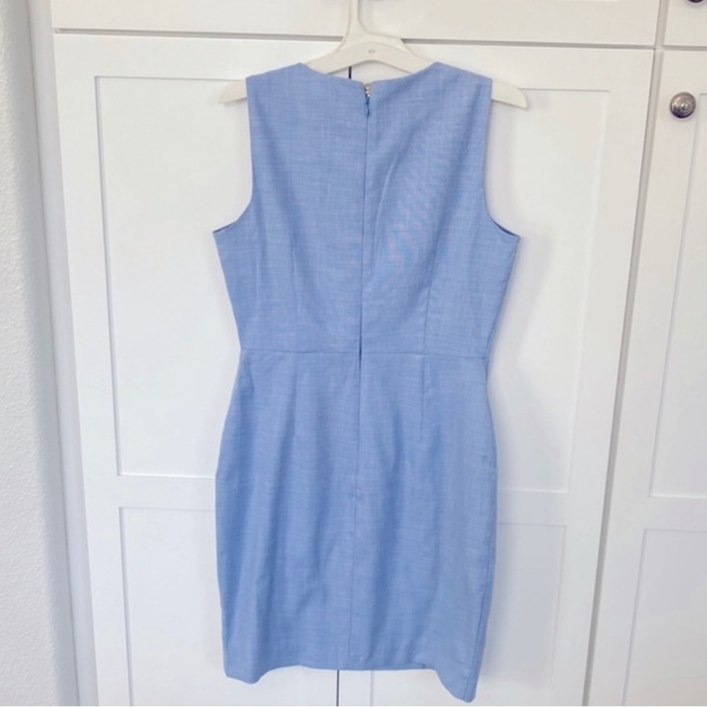 BANANA REPUBLIC $100 Sheath‎ Women's Dress Chambray Blue Size 8P NWT - Picture 4 of 4